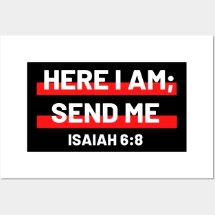 Here I Am Send Me | Christian Typography Posters and Art